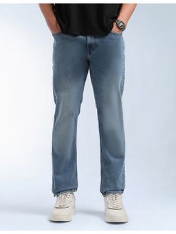 Flying Machine - Blue Whiskered Freddie Slim Straight Fit Jeans