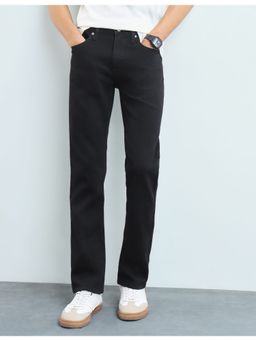 Flying Machine - Black Freddie Slim Straight Fit Mid Rise Jeans