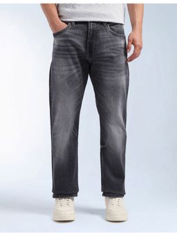 Flying Machine - Black Whiskered Straight Fit Jeans