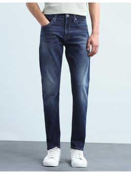 Flying Machine - Blue Slash Slim-Tapered Fit Whiskered Jeans