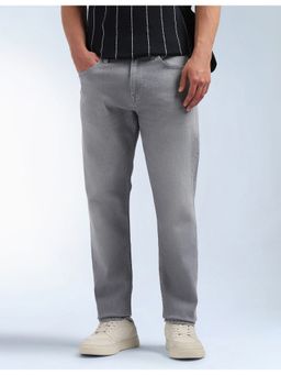 Flying Machine - Grey Slash Slim Tapered Fit Light Washed Jeans