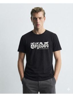 RHINO CULT - Kannadiga Round Neck Black T Shirt