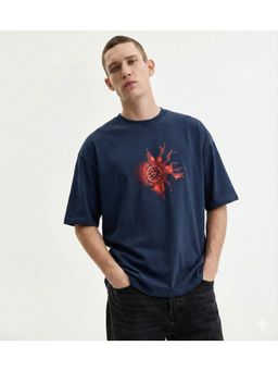 RHINO CULT - Navy Blue Arc Reactor Heart T-Shirt