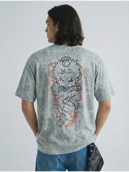 RHINO CULT - Grey Zoro Rage And Fury White Vintage Look T-Shirt