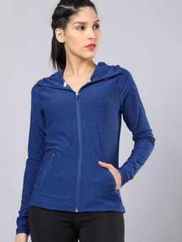 CULT - Vital Emerge Blue Zip Through Hoodie Sweatshirt