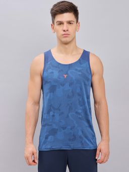 Technosport - Men Jacquard Slim Fit Round Neck Sports Innerwear Vest