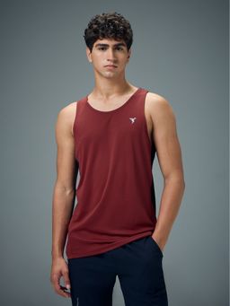 Technosport - Men Solid Slim Fit Scoop Neck Sports Innerwear Vest