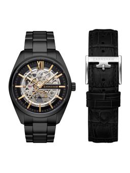 Earnshaw - Smeaton Limited Edition Automatic Skeleton Black Round Dial Mens Watch With Strap