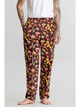 Snitch - Mushroom Print Dark Brown Pyjama