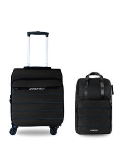 Assembly - Small Cabin Trolley with Laptop Backpack|Luggage and Travel|USB Charging Port|Black