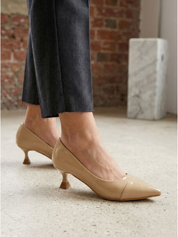 Carlton London - Patent Pointed Toe Spool Slip-On Heel Pumps