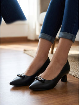 Carlton London - Pointed Toe Block Slip-On Heel Pumps