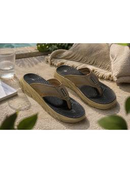 WOODLAND - Men Khaki Lightweight Comfortable Flip Flops