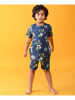 ANTHRILO - Astronaut Sleepwear Shorts - Blue (Set of 2)