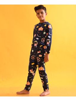 ANTHRILO - Carnival Circus Boys Long Sleeves Pyjama D - Blue (Set of 2)