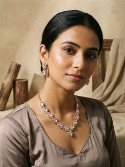 Saraf RS Jewellery - Gold Antique Kundan Jadau Uncut Polki Luxurious Statement Jewellery Set