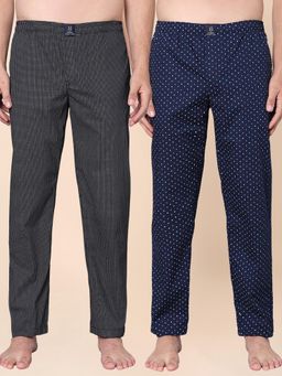 Urban Scottish - Men Multi-Color Cotton Lounge Pants (Pack Of 2)