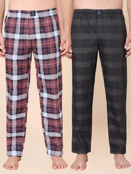 Urban Scottish - Men Checked Lounge Pants (Pack Of 2)