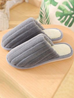 Nykd by Nykaa - Fur Mules-nysl05-grey