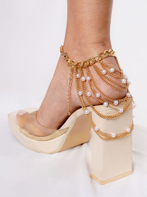 Joker and Witch Joker & Witch Naiade Gold White Peal Anklet