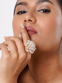 Joker and Witch - Joker & Witch Naida White Pearl Gold Ring