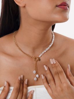 Joker and Witch - Joker & Witch Naiads Gold Pearl Necklace