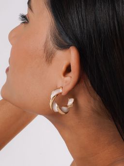 Joker and Witch - Joker & Witch Tyche Gold And White Earrings