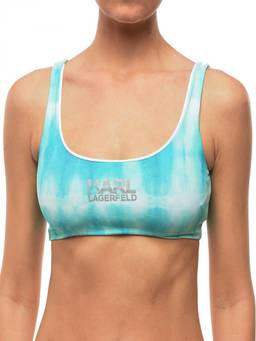 Karl Lagerfeld - Blue Tie-Dye Bikini Top