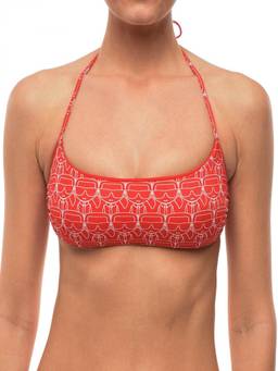 Karl Lagerfeld - Red Logo Bikini Top