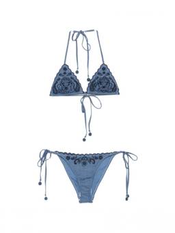 Zimmermann - Blue Embroidered Bikini Top & Bikini Bottom