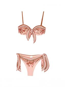 Zimmermann - Pink Paisley Bikini Top & Bikini Bottom
