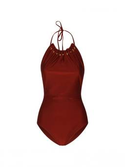 Zimmermann - Red Halter Neck Solid Swimsuit