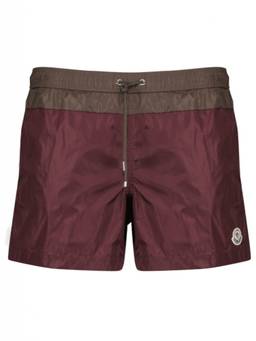 Moncler - Maroon Logo Swim Shorts