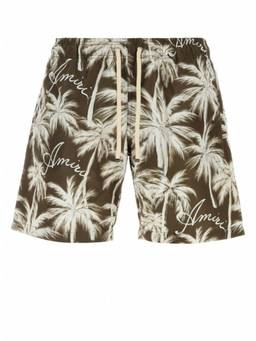 Amiri - Brown Printed Swim Shorts