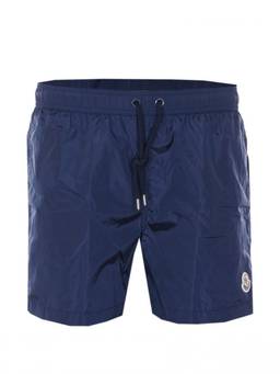 Moncler - Navy Blue Logo Swim Shorts