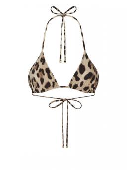 Dolce&Gabbana - Brown Animal Print Bikini Top