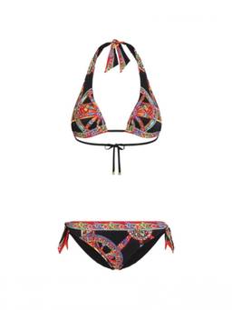 Dolce&Gabbana - Black Printed Bikini Top & Bikini Bottom