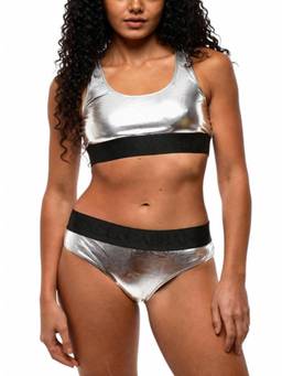 Dolce&Gabbana - Silver Logo Bikini Top & Bikini Bottom