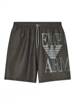 EMPORIO ARMANI - Olive Logo Swim Shorts