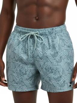 EMPORIO ARMANI - Light Blue Logo Swim Shorts