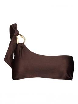 Zimmermann - Brown One Shoulder Bikini Top