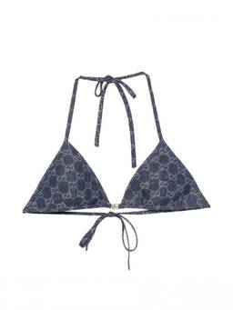 Gucci - Blue Logo Bikini Top