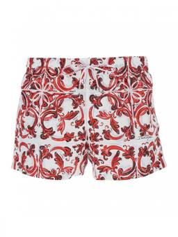 Dolce&Gabbana - White Printed Swim Shorts