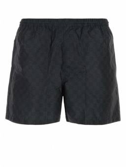 Gucci - Black Printed Swim Shorts