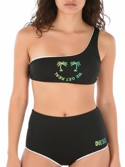 Diesel - Black Graphic Bikini Top & Bikini Bottom