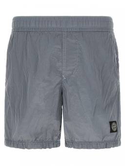 Stone Island - Grey Textured Swim Shorts
