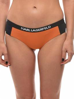 Karl Lagerfeld - Orange Color Block Bikini Bottom