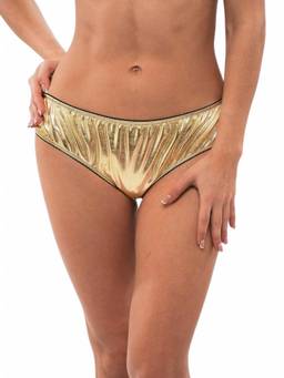 Dolce&Gabbana - Gold Textured Bikini Bottom