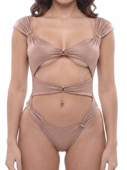 Dsquared2 - Beige Solid Swimsuit