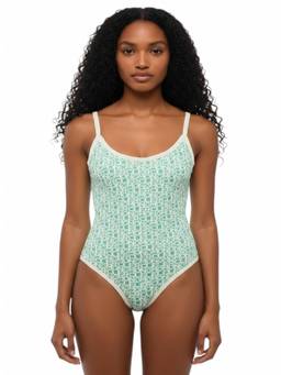 Moncler - Green Logo Swimsuit